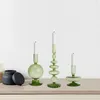 3er Glas-Kerzenhalter Set Kegelförmig Grün für Party Produktbild-Vorschau 3