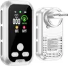 A combined smoke and carbon monoxide detector with a digital display and a plug-in adapter. Produktbild-Vorschau