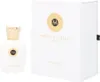 A white perfume bottle and its matching white box are displayed on a white background. Anteprima dell’immagine prodotto