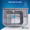 A diagram of a sink with dimensions and product information. Anteprima dell’immagine prodotto