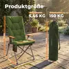 Campingstuhl klappbar mit Holzarmlehnen Extra hoch – Produktbild-Vorschau 2