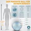 TRESKO Gymnastikball (Himmelblau, 75cm) mit Pumpe Produktbild-Vorschau 7