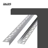 Two metal profiles for shower construction are shown against a white background, with a dark gray overlay in the top right corner. Produktbild-Vorschau
