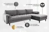 riess-ambiente Elegantes Ecksofa COZY VELVET 260cm grau Produktbild-Vorschau 2