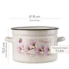 EMALIA RYBNIK Smaltovaný hrniec s pokrievkou MAGNOLIA Cream Náhľad obrázku produktu 2
