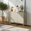 Sideboard 'Nand' mit 3 Türen 120 x 40 x 76 cm Sandfarben Produktbild-Vorschau 1