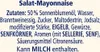 A close-up of text on a product label. Produktbild-Vorschau
