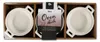 A set of three white ceramic oven dishes in a brown cardboard box with a product label. Náhled obrázku produktu