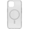 A clear iPhone case with a MagSafe ring visible on a white background. Voir les images du produit