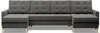 Ecksofa mit schlaffunktion und bettkasten, Sofa U-Form Produktbild-Vorschau 2
