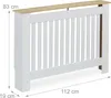 Osłona grzejnika Relaxdays, żaluzjowa, HBT 83x112x19 cm, do Podgląd zdjęcia produktu 4