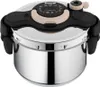 A stainless steel pressure cooker on a white background. Anteprima dell’immagine prodotto