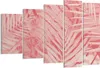 Bild auf Leinwand - Leinwandbild - 5 Teile - Rosa Blätter Produktbild-Vorschau 1