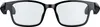 A front view of black rectangular smart glasses with clear lenses against a white background. Podgląd zdjęcia produktu