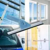 Collage showing a window squeegee being used on different surfaces like a building, a car windshield, and a shower door. Podgląd zdjęcia produktu