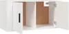 An open white cabinet with two compartments. Anteprima dell’immagine prodotto