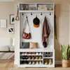 Garderobe mit Schuhbank, Kleiderschrank mit 9 Haken und Produktbild-Vorschau 2