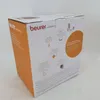 The image shows the packaging of a Beurer infrared heater, with various features and benefits illustrated. Anteprima dell’immagine prodotto