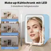 Puluomis Mini Kühlschrank 4L mit LED Spiegel tragbar für Produktbild-Vorschau 2