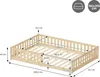 ML-Design Kinderbett 140x200 cm Natur Bodenbett für Kinder Produktbild-Vorschau 6