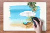 MuchoWow® Schreibtischunterlage Strandkorb - Sonnenschirm - Produktbild-Vorschau 3