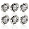 Six silver LED recessed ceiling lights are displayed against a white background. Produktbild-Vorschau