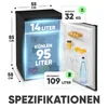 Bomann Kühlschrank mit Gefrierfach | 109L | 2 Ablagen | mit Produktbild-Vorschau 6
