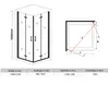 SONNI Cabina doccia nera 100x120x195cm porta a battente Anteprima dell’immagine prodotto 11