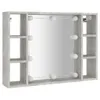 vidaXL Armoire de toilette avec LED gris béton 76x15x55 cm Voir les images du produit 3