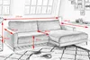 KAWOLA Ecksofa CARA Sofa Recamiere rechts Cord rosa Produktbild-Vorschau 8