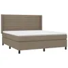 Boxspringbett mit Matratze & LED Taupe 180x200 cm Stoff Produktbild-Vorschau 4