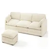 Divano ad angolo BEALIFE 240x76x91 cm con pouf | Divano a 3 Anteprima dell’immagine prodotto 3