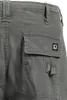 A close-up view of the cargo pocket on a pair of olive-colored outdoor pants. Produktbild-Vorschau