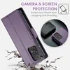 A purple phone case is shown in a dynamic pose, appearing to fall onto a cracked surface, with smaller inset images of other phone cases. Produktbild-Vorschau
