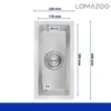 LOMAZOO zlewozmywak Rincon 22 × 40 cm, stal satynowa Podgląd zdjęcia produktu 7