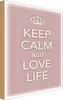 vianmo Holzschild 30x20 cm Keep Calm and love life Produktbild-Vorschau 1