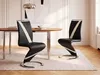 4er Set TWIZY Stühle - Lederähnliches Material schwarz + Produktbild-Vorschau 2