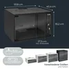 HMF Netzwerkschrank, Serverschrank 19 Zoll, 7 HE, 275 mm Produktbild-Vorschau 5