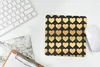 MuchoWow® Mauspad Mousepad Muster - Herz - Gold - Schwarz Produktbild-Vorschau 5