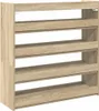 vidaXL Botník Sonoma dub 80x25x81 cm Materiál na bázi dřeva Náhled obrázku produktu 6