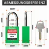 Veiligheidssloten, 38 mm, met verschillende sleutels, Productafbeelding-voorbeeld 2