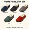 CRELIV Herren Hausschuhe gefüttert, warme Slip-On Produktbild-Vorschau 3