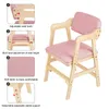 DazHom Kinderstuhl aus Holz, Rosa, 45x46x76 cm (Sitz 41x41 Produktbild-Vorschau 5