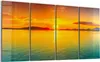 DEQORI Glasbild Echtglas 4x30x60 cm 'Abendsonne am Produktbild-Vorschau 1
