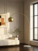 Gold Stehlampe Wohnzimmer, 175cm Bogenlampe dimmbar mit Produktbild-Vorschau 1