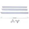 A set of white plastic parts for a household appliance, possibly a washing machine or dryer, laid out on a white background. Voir les images du produit