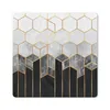 MuchoWow® Mauspad Mousepad Gold - Sechseck - Chic - Muster Produktbild-Vorschau 1