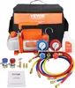 A vacuum pump kit with a carrying bag, gauges, hoses, and oil. Náhľad obrázku produktu