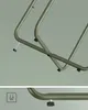 Close-up view of the metal frame of a table, showing adjustable feet. Náhled obrázku produktu