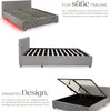 tectake® Polsterbett Daytona in Samtoptik mit Steppmuster Produktbild-Vorschau 3